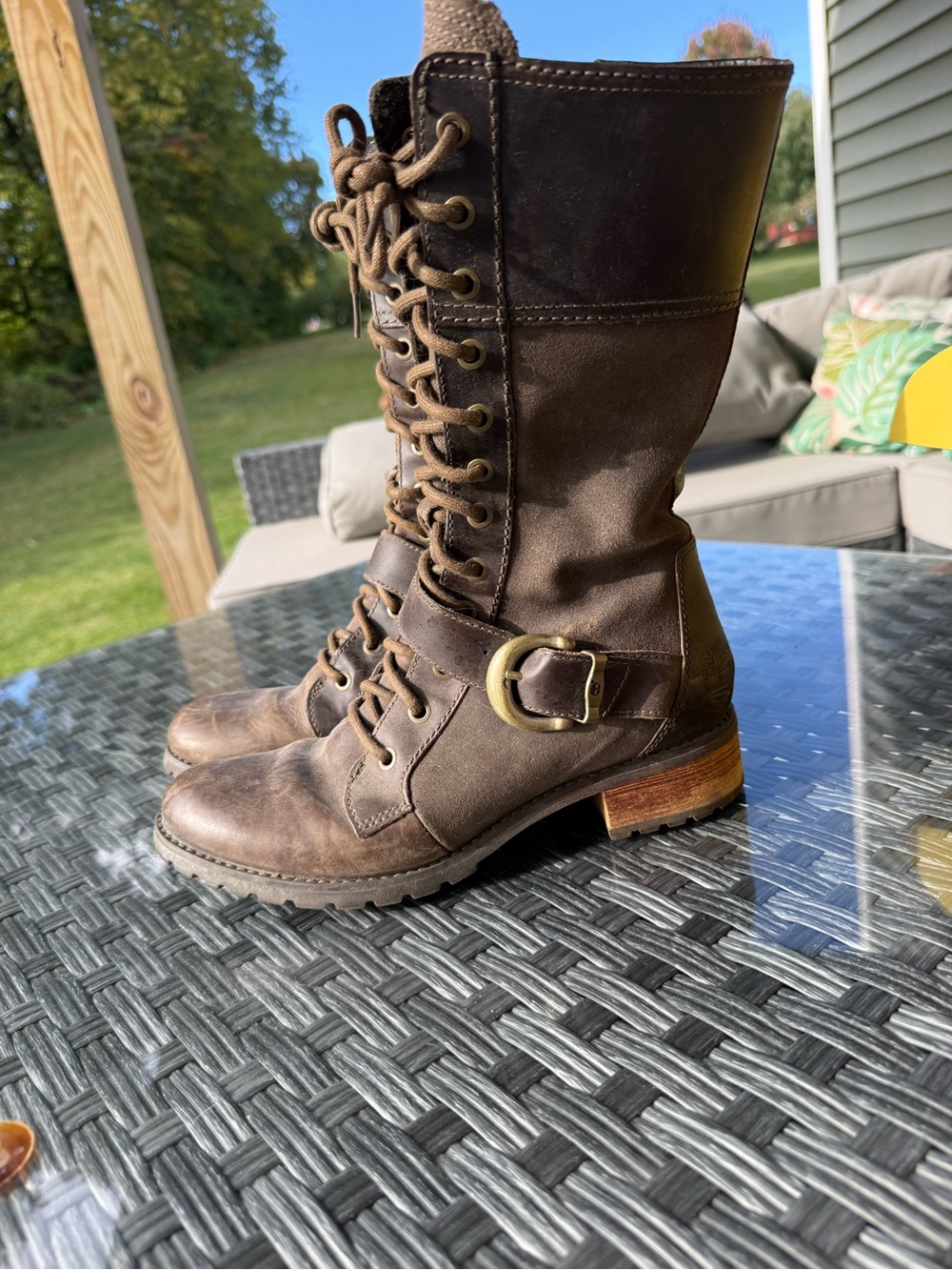 Timberland Women’s Tall Leather Boots | Size 7 | Brown | $75